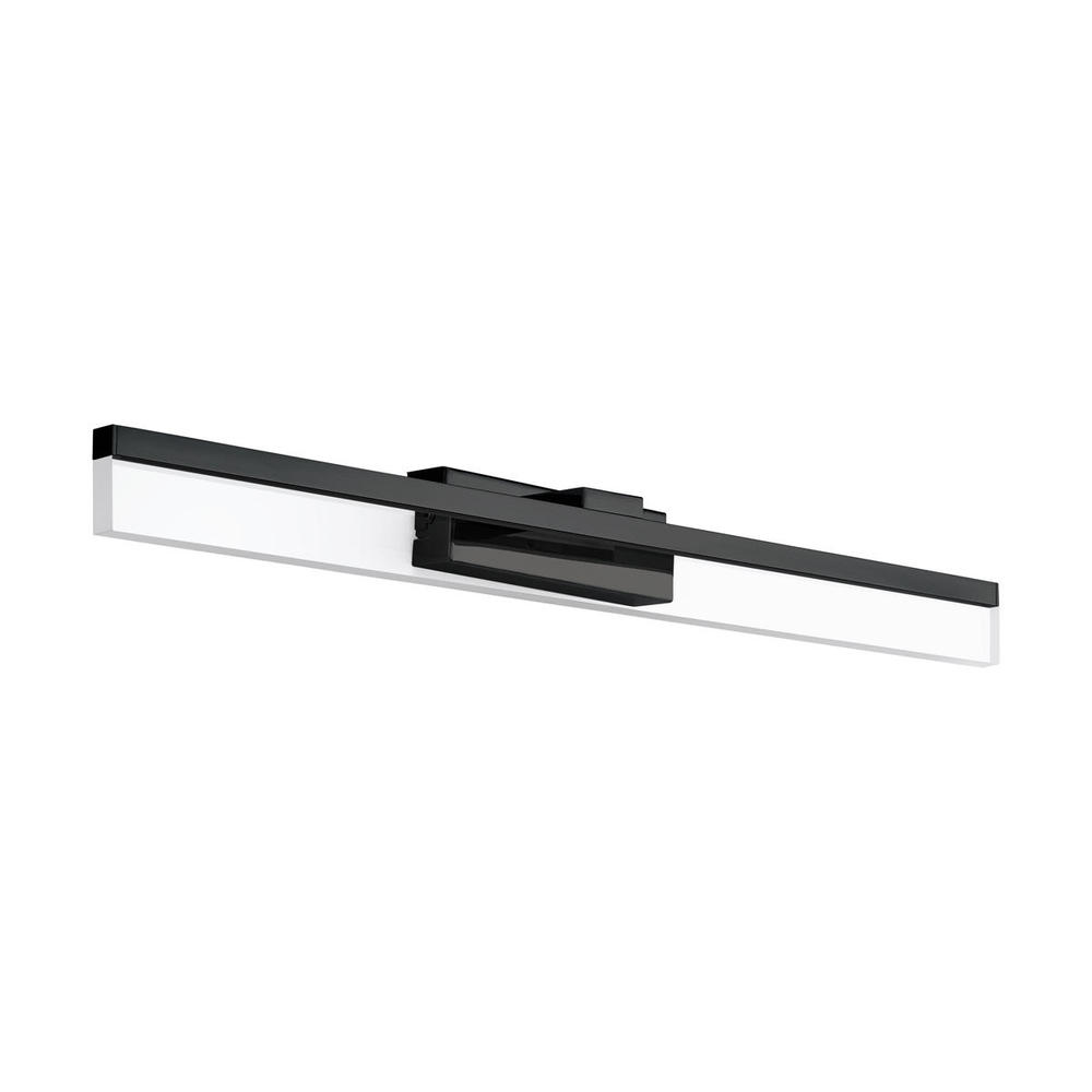 1 LT Integrated LED Bath/Vanity Light w/ Matte Black Finish & Satin Acrylic Shade