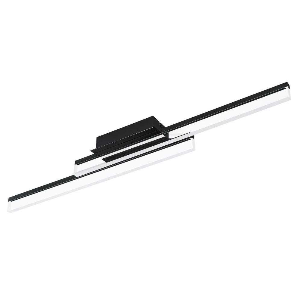 1 LT Integrated LED Ceiling Light w/ Matte Black Finish & Satin Acrylic Shade