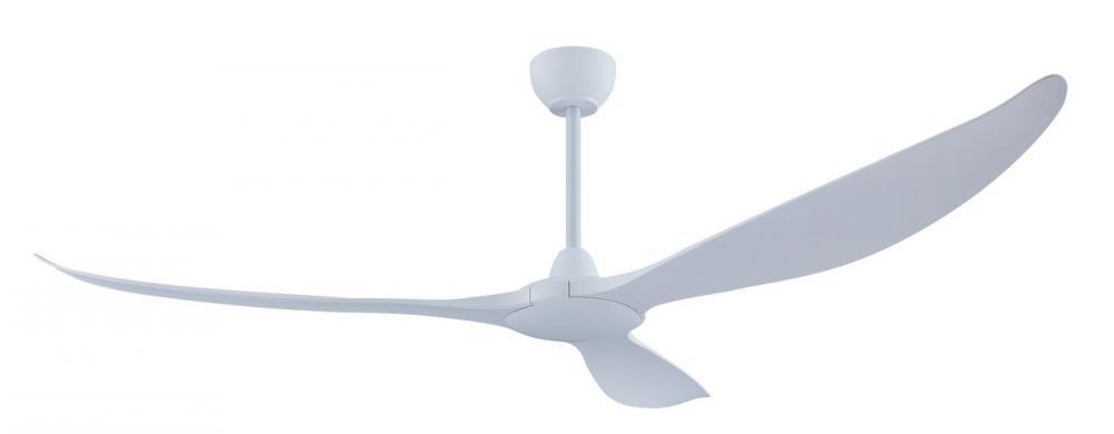 72" MISSION BAY c/fan, White matt