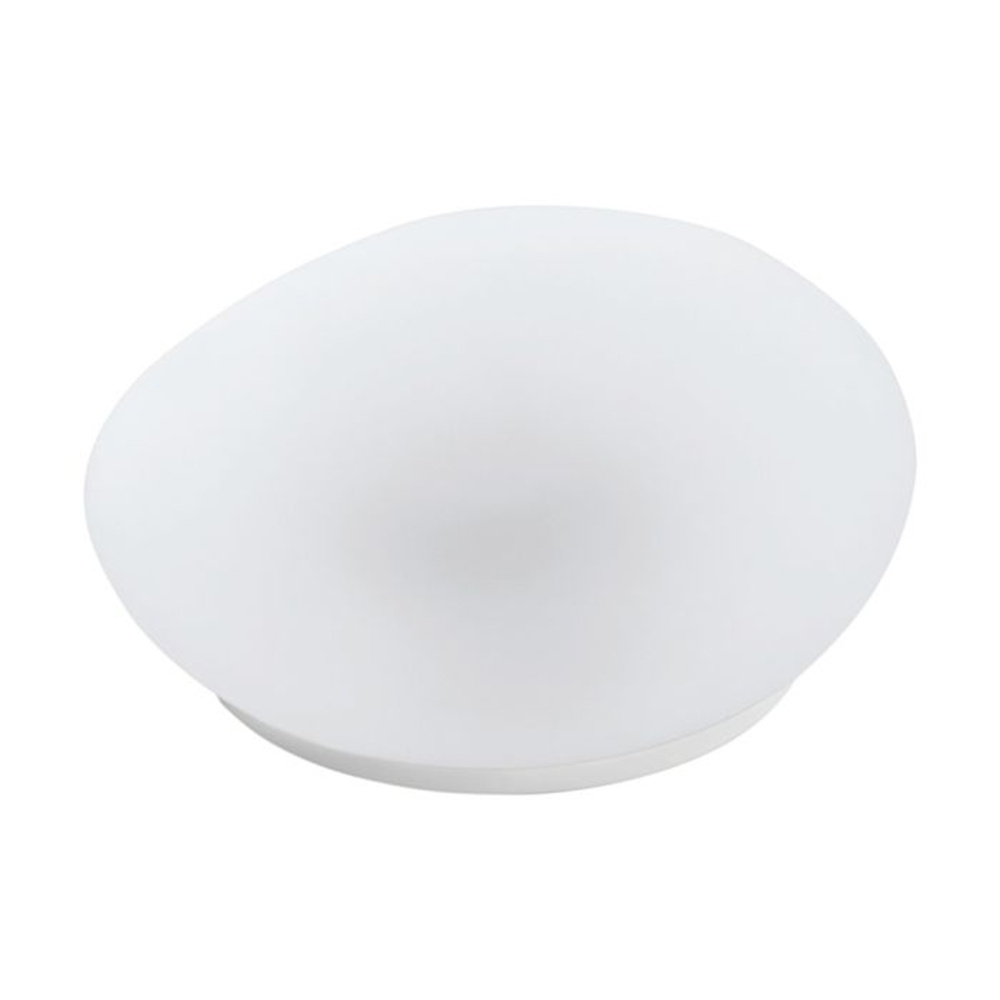 Solar Integrated LED Outdoor Table Light w/ a White Plastic Shade