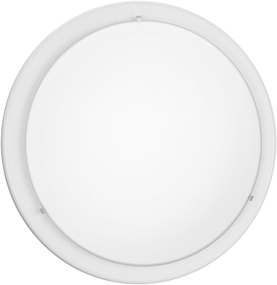 1 LT Ceiling Light w/ White Finish & Satin Glass Shade