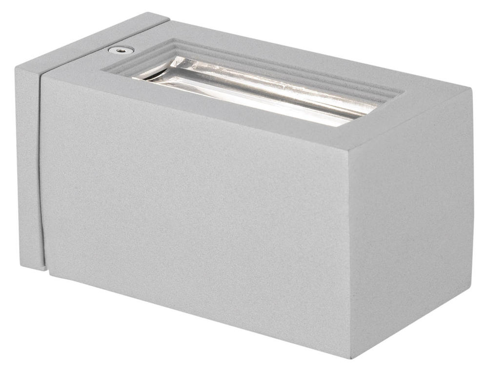 1x60W Outdoor Wall Light w/ Silver Finish & Clear Glass