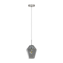 Eglo 202357A - 1 LT Pendant w/ Matte Nickel Finish & Smoked Glass Shade