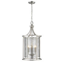 Eglo 202806A - 3 LT Open Frame Pendant w/ Brushed Nickel Finish & Mesh Metal Shades