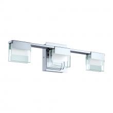 Eglo 203207A - 3 LT Integrated LED Bath/Vanity Light w/ Chrome Finish & Clear & Satin Glass