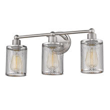 Eglo 203462A - 3 LT Bath/Vanity Light w/ Brushed Nickel Finish & Brushed Nickel Mesh Metal Shades