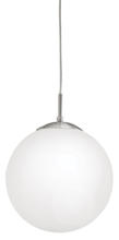 Eglo 85262A - 1 LT Pendant w/ a Matte Nickel Finish & Opal Glass Shade