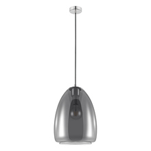 Eglo 98614A - 1 LT Pendant w/ Matte Black Finish & Metallic Smoked Glass Shade