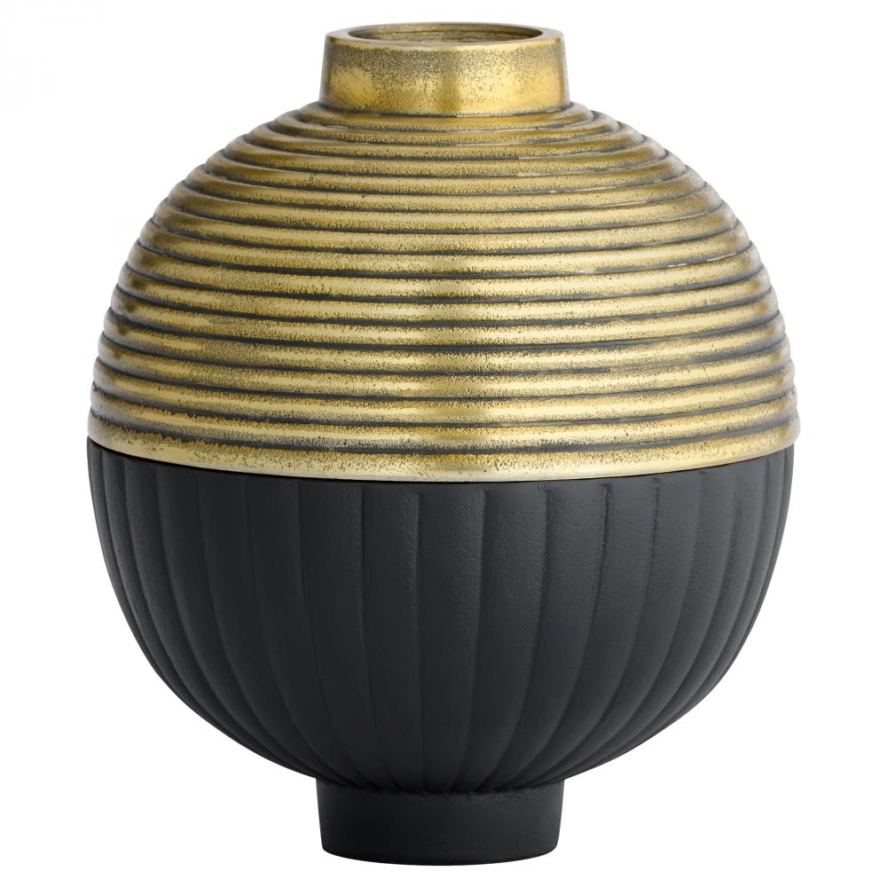 Orb Box | Matte Black | Antique Brass