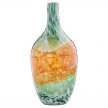 Cyan Designs 12077 - Pacaya Bottle Vase | Grey | Orange - Large