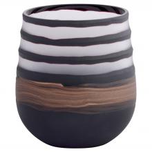 Cyan Designs 12098 - Midnight Road Vase | Black | Clear | Copper - Small
