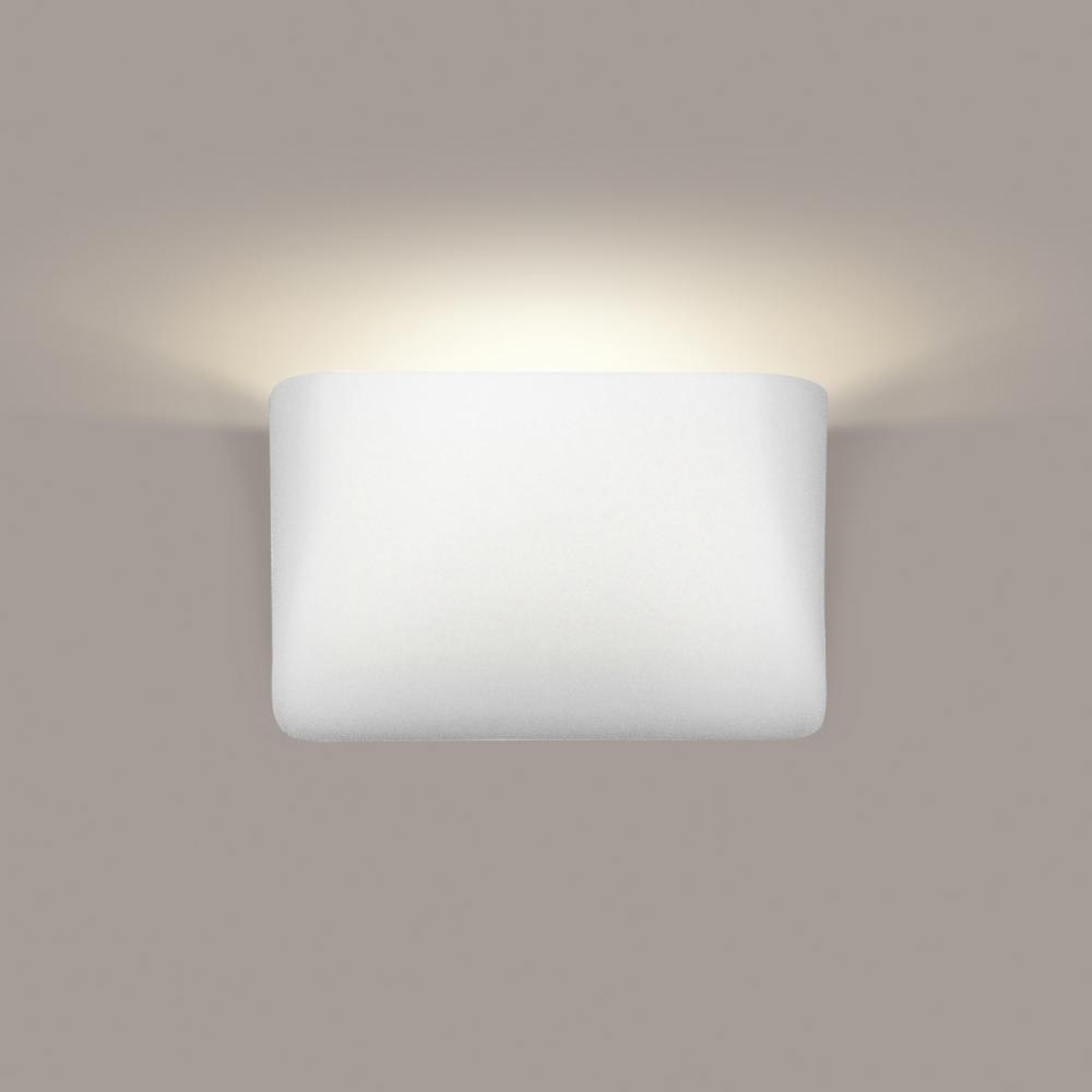 Balboa Wall Sconce: Satin White (E26 Base Dimmable LED (Bulb included))