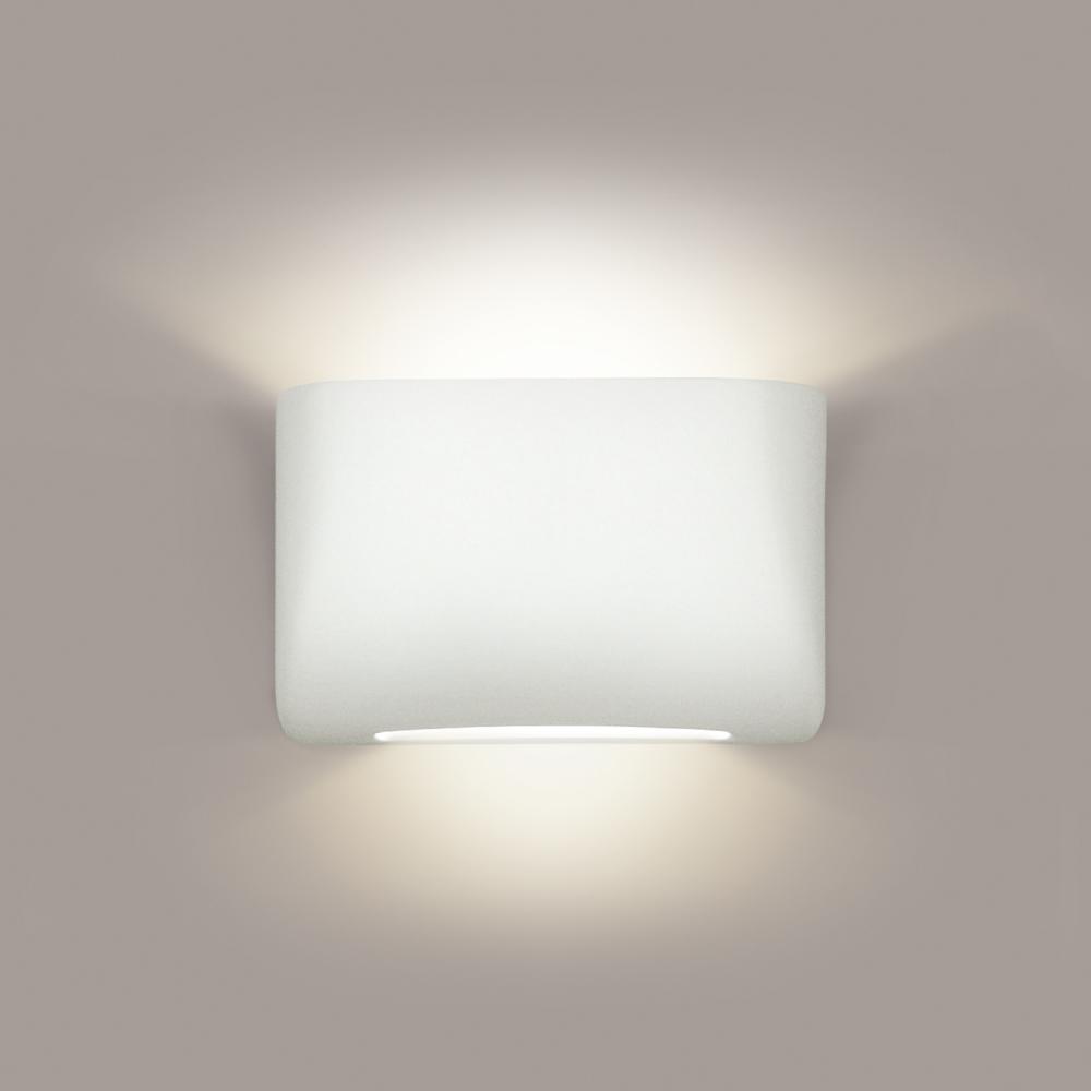 Coronado Wall Sconce: Satin White (E26 Base Dimmable LED (Bulb included))