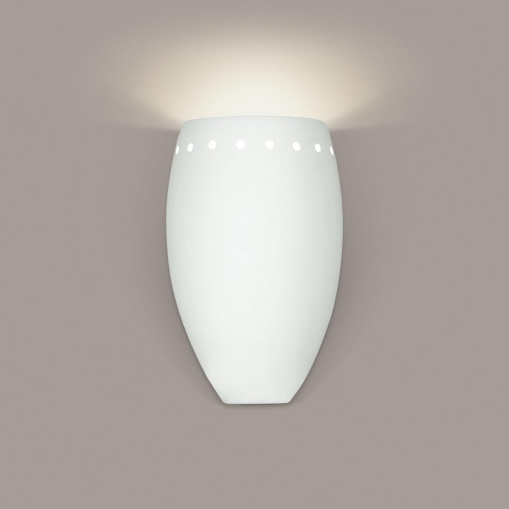 Grenada Wall Sconce: Satin White (E26 Base Dimmable LED (Bulb included))