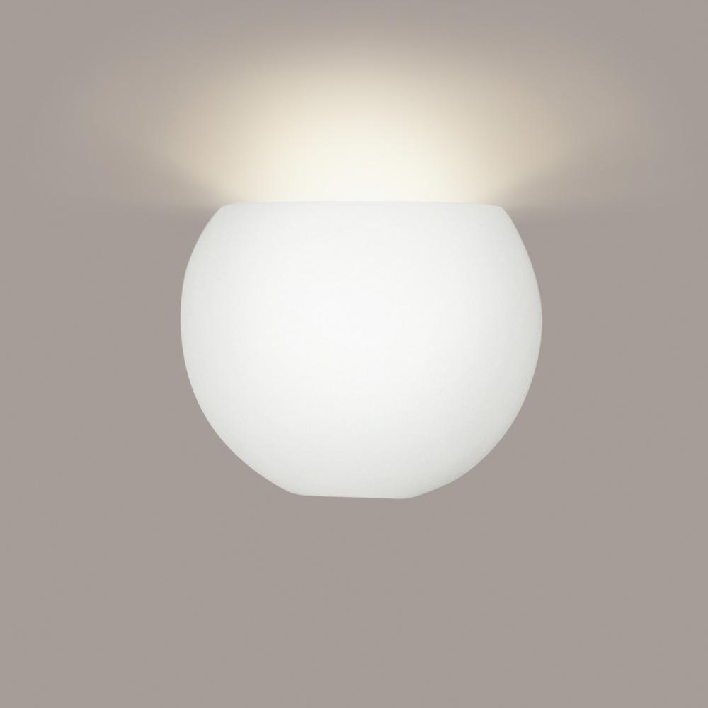 Bonaire Wall Sconce: Satin White (E26 Base Dimmable LED (Bulb included))