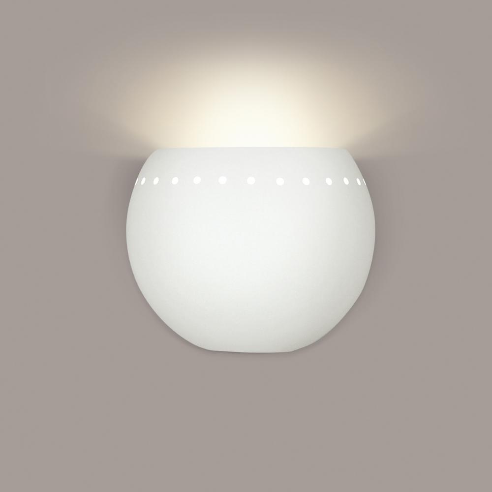 St. Vincent Wall Sconce: Satin White (E26 Base Dimmable LED (Bulb included))