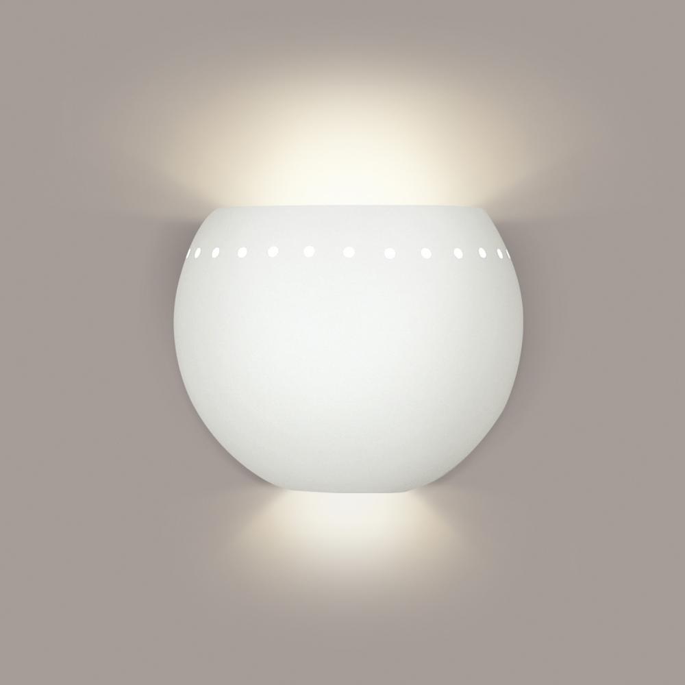 St. Lucia Wall Sconce: Cream Satin (E26 Base Dimmable LED (Bulb included))