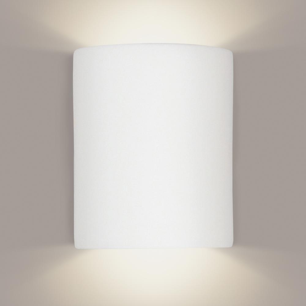 Great Tilos Wall Sconce: Satin White (Wet Sealed Top, E26 Base LED (Bulb included))