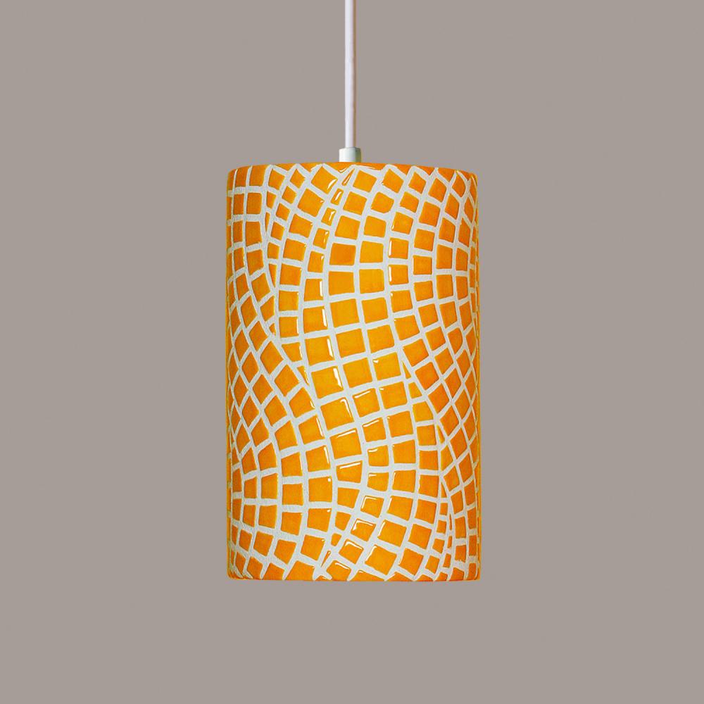 Channels Pendant Sunflower Yellow (White Cord & Canopy)