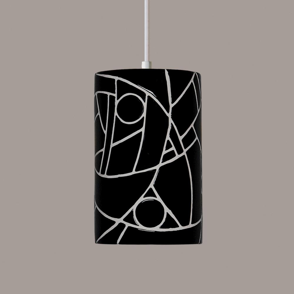 Picasso Pendant Black (Black Cord & Canopy)