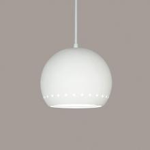 A-19 P1603-A1-WCC - St. Vincent Pendant: Clay (White Cord & Canopy)