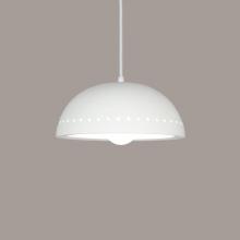 A-19 P305-WG-WCC - Cyprus Pendant: White Gloss (White Cord & Canopy)