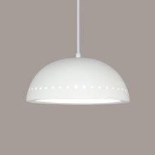 A-19 P306-WG-WCC - Gran Cyprus Pendant: White Gloss (White Cord & Canopy)