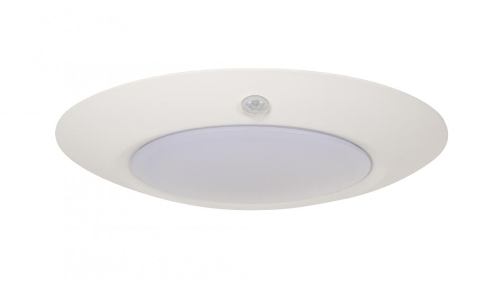 Slim Line 1 Light 6" LED Flushmount in White (7" Overall Diameter)