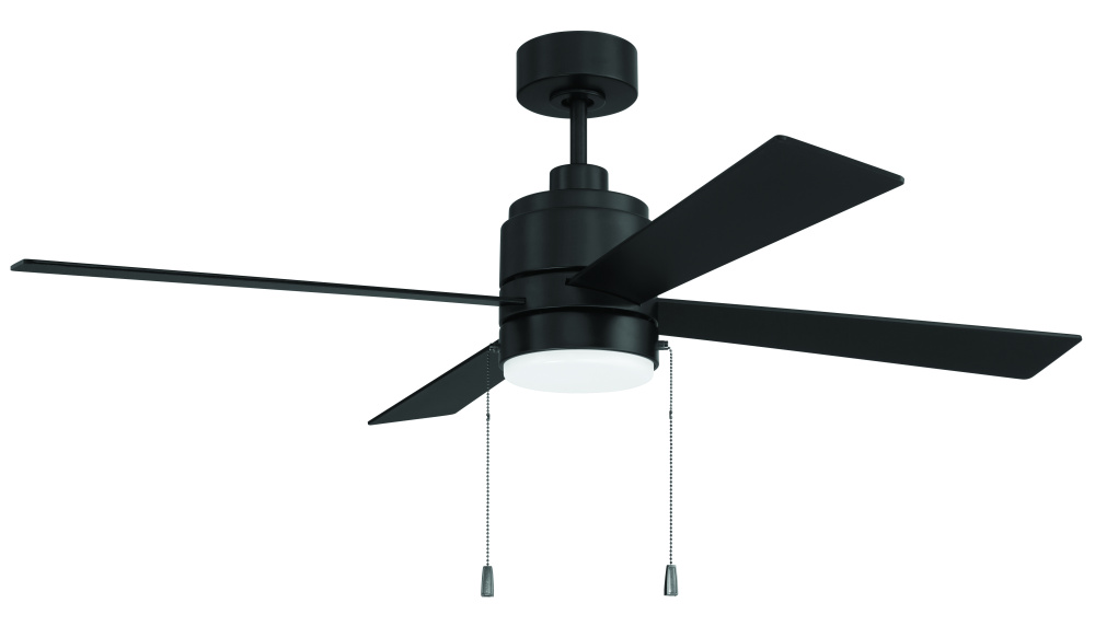Energy Star McCoy 52" 4-Blade Ceiling Fan in Flat Black w/ Flat Black Blades