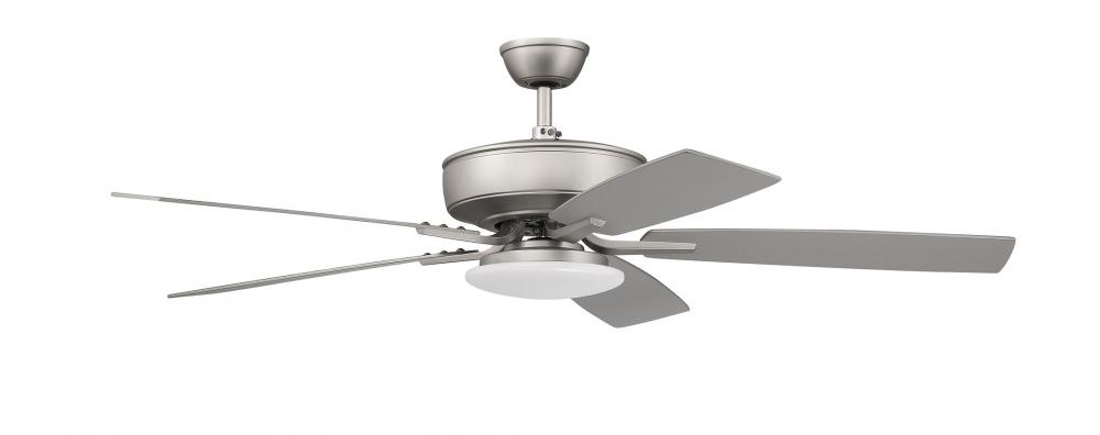 Pro Plus 112 52" 5-Blade Ceiling Fan in Brushed Nickel w/ Brushed Nickel/Greywood Blades