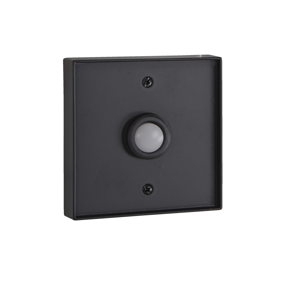 Recessed Mount LED Lighted Push Button in Black