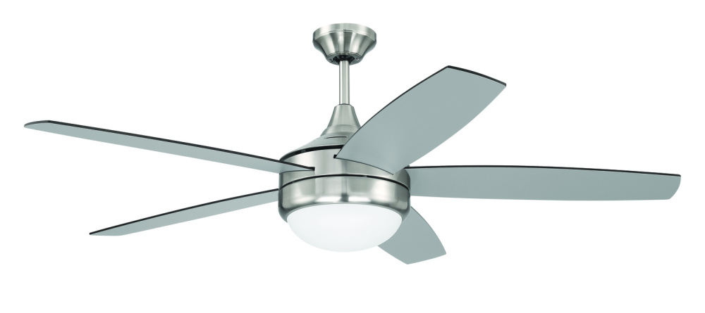 Phaze II 52" 5-Blade Ceiling Fan in Brushed Polished Nickel w/ Brushed Nickel/Greywood Blades