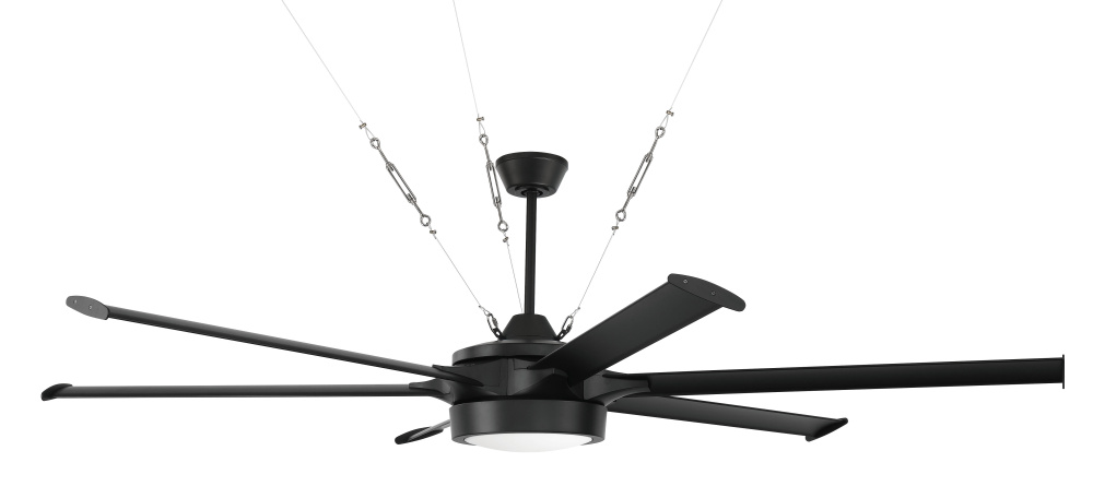Prost 78" 6-Blade Indoor/Outdoor (Damp) Ceiling Fan in Flat Black w/ Flat Black Blades