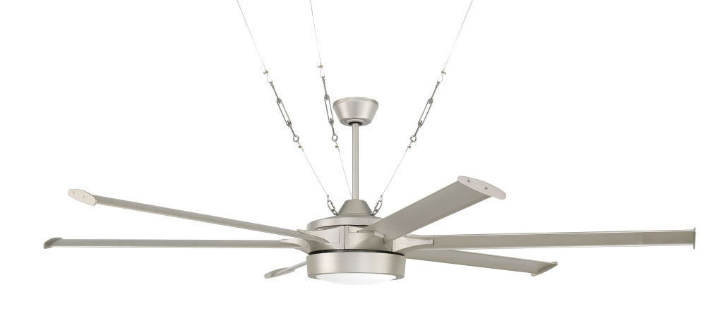 Prost 78" 6-Blade Indoor/Outdoor (Damp) Ceiling Fan in Painted Nickel w/ Painted Nickel Blades