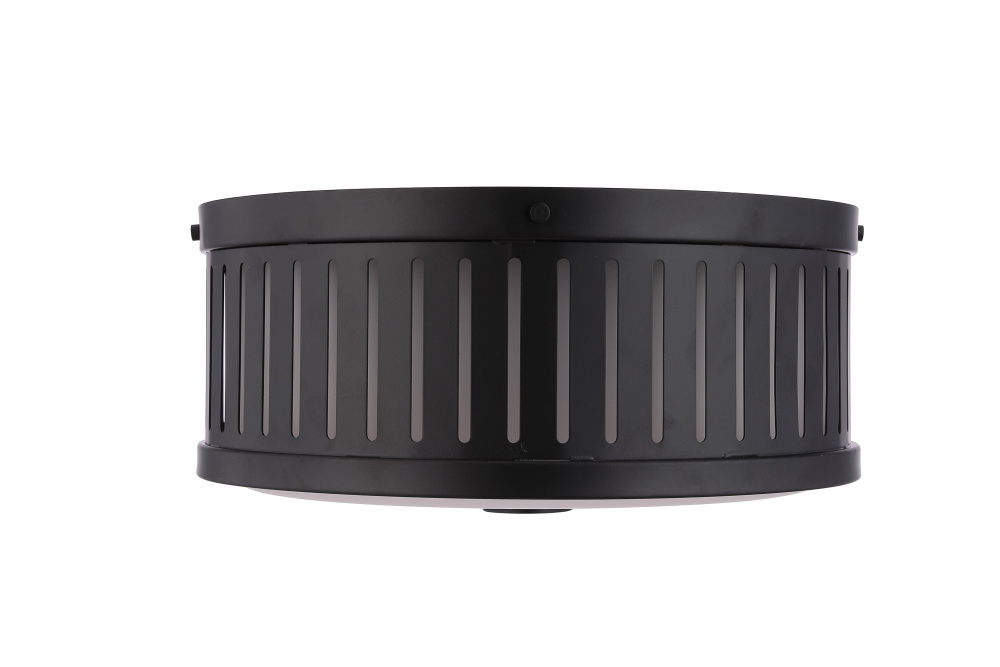 Livingston 3 Light Flushmount in Flat Black