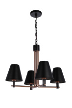 Craftmade 60924-FBSB - Blake 4 Light Chandelier in Flat Black/Satin Brass