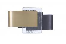 Craftmade 11912FBSB-LED - Harmony 1 Light LED Wall Sconce in Flat Black/Satin Brass