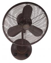 Craftmade BW116AG3 - Bellows I 14" 3-Blade Indoor/Outdoor (Damp) Wall Fan in Aged Bronze Textured w/ Aged Bronze Blad