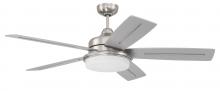Craftmade DRW54BNK5 - Drew 54" 5-Blade Ceiling Fan in Brushed Polished Nickel w/ Brushed Nickel/Greywood Blades