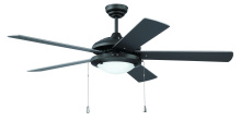 Craftmade NIK52ESP5 - Nikia 52" 5-Blade Ceiling Fan in Espresso w/ Espresso/Walnut Blades; Integrated Light Kit