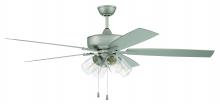 Craftmade OS104PN5 - 60" Outdoor Super Pro Fan with 4 Light Kit Clear Glass and Blades in Painted Nickel