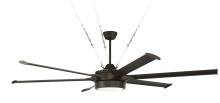 Craftmade PRT78ESP6 - Prost 78" 6-Blade Indoor/Outdoor (Damp) Ceiling Fan in Espresso w/ Espresso Blades