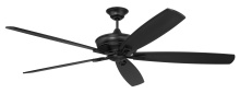 Craftmade SNT72FB5 - Santori 72" 5-Blade Indoor/Outdoor (Damp) Ceiling Fan in Flat Black w/ Flat Black Blades