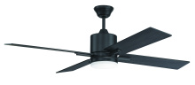Craftmade TEA52FB4 - Teana 52" 4-Blade Ceiling Fan in Flat Black w/ Flat Black/Greywood Blades