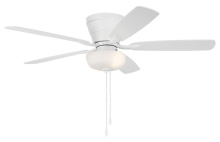 Craftmade WHL52W5C1 - Wheeler 52" 5-Blade 2-Light Bowl Ceiling Fan in White w/ White/Washed Oak Blades