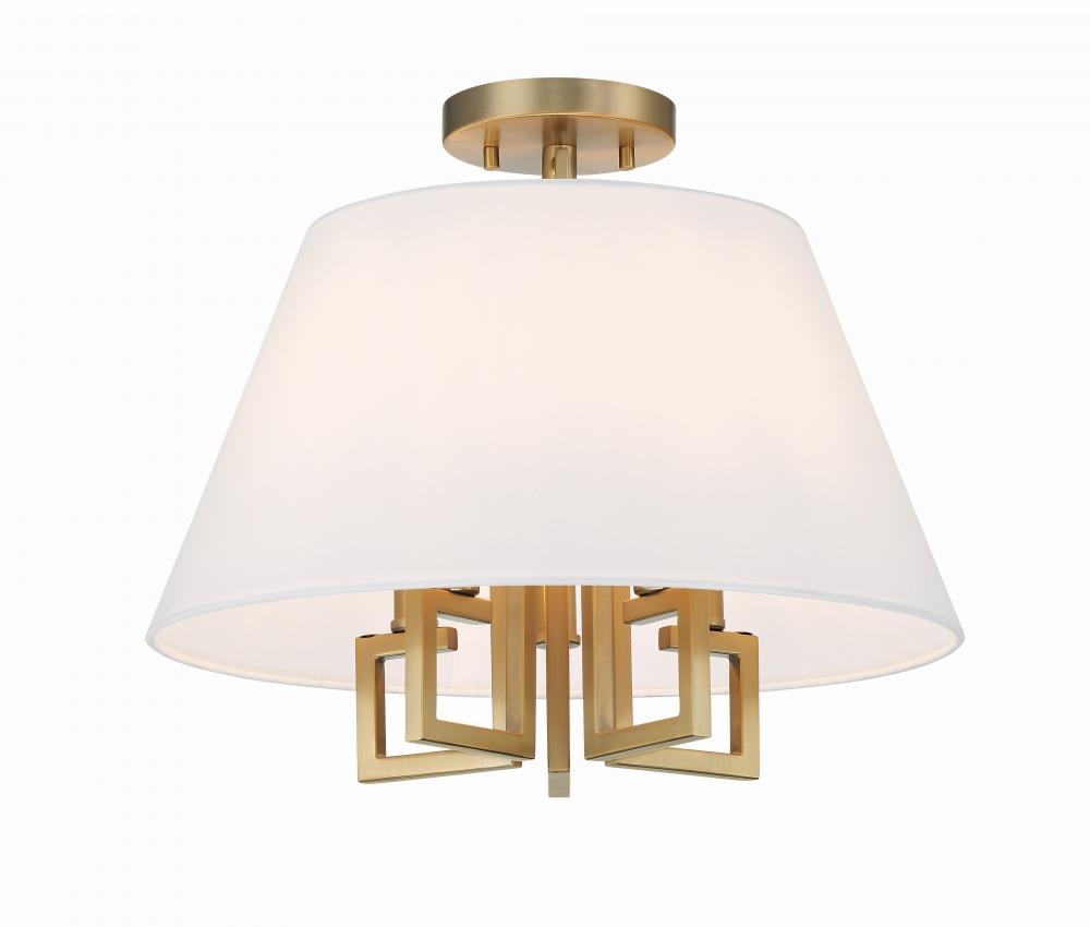 Libby Langdon Westwood 16'' Vibrant Gold Semi Flush Mount