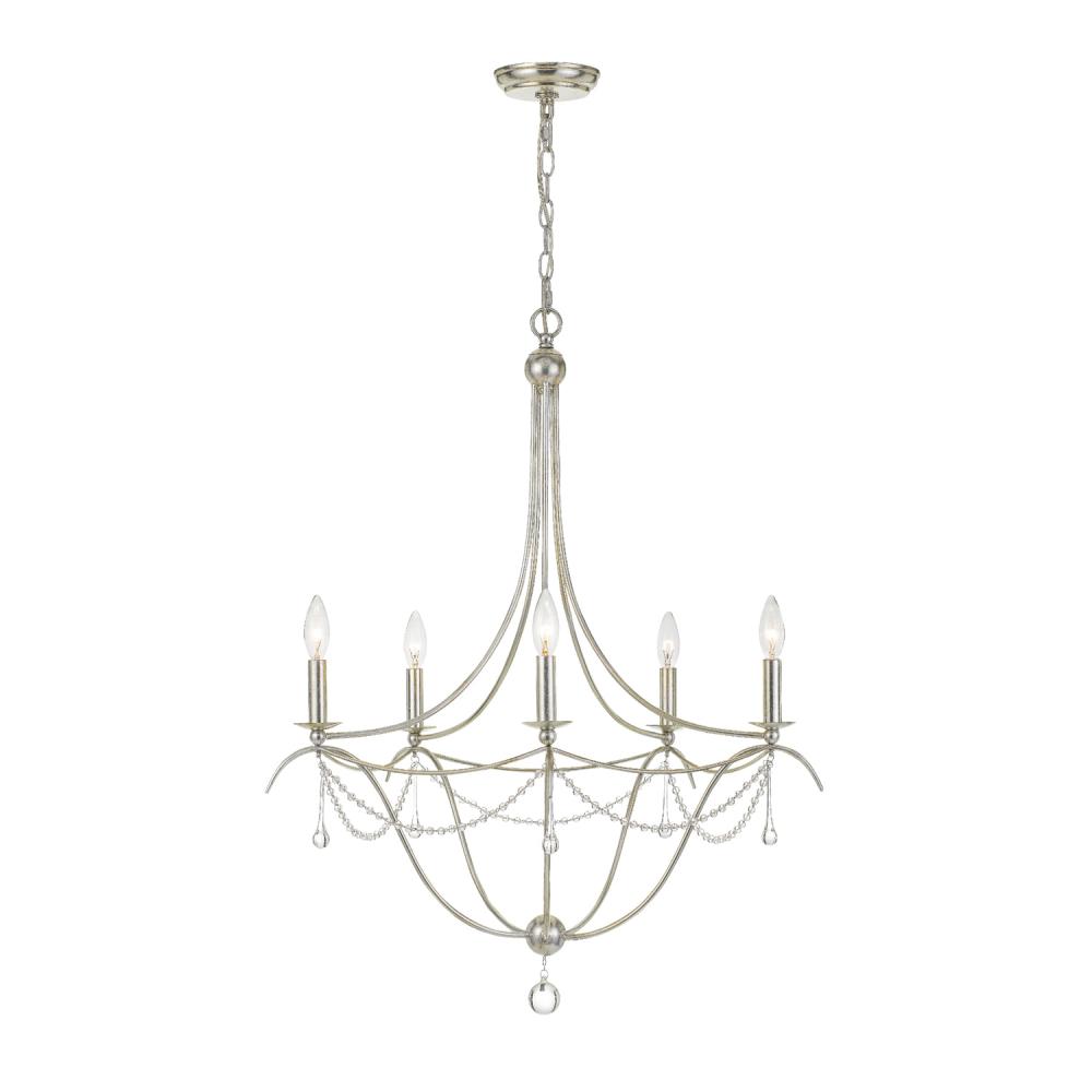 Metro 27.5'' Antique Silver Chandelier
