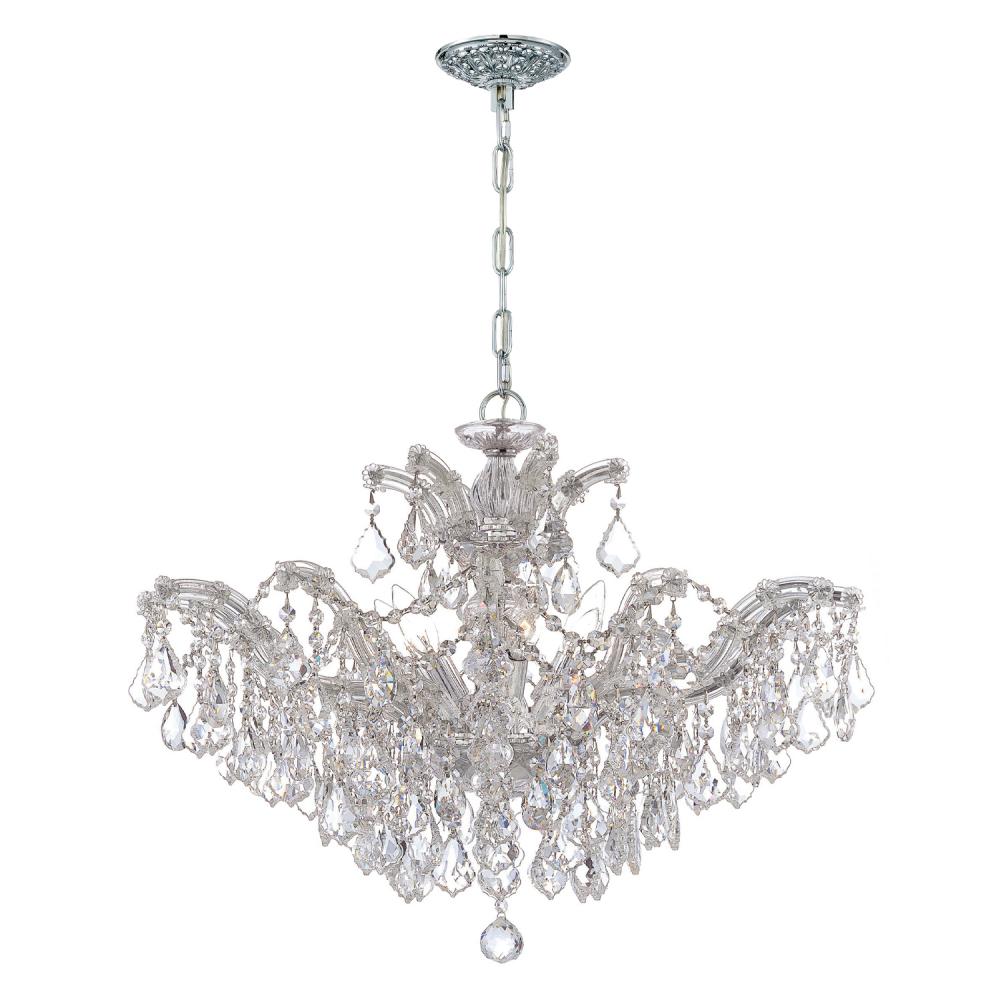 Maria Theresa 29'' Hand Cut Crystal Polished Chrome Chandelier