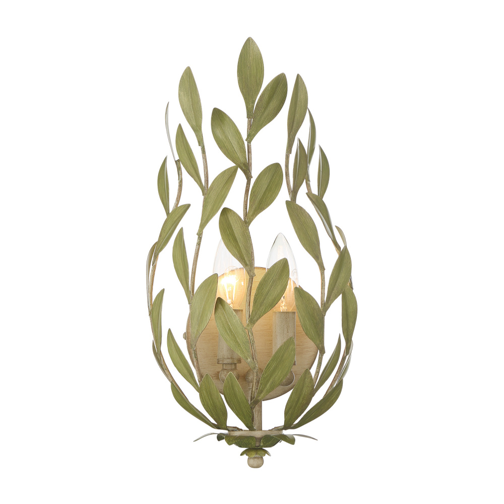 Broche 8.25'' Champagne Green Tea Sconce