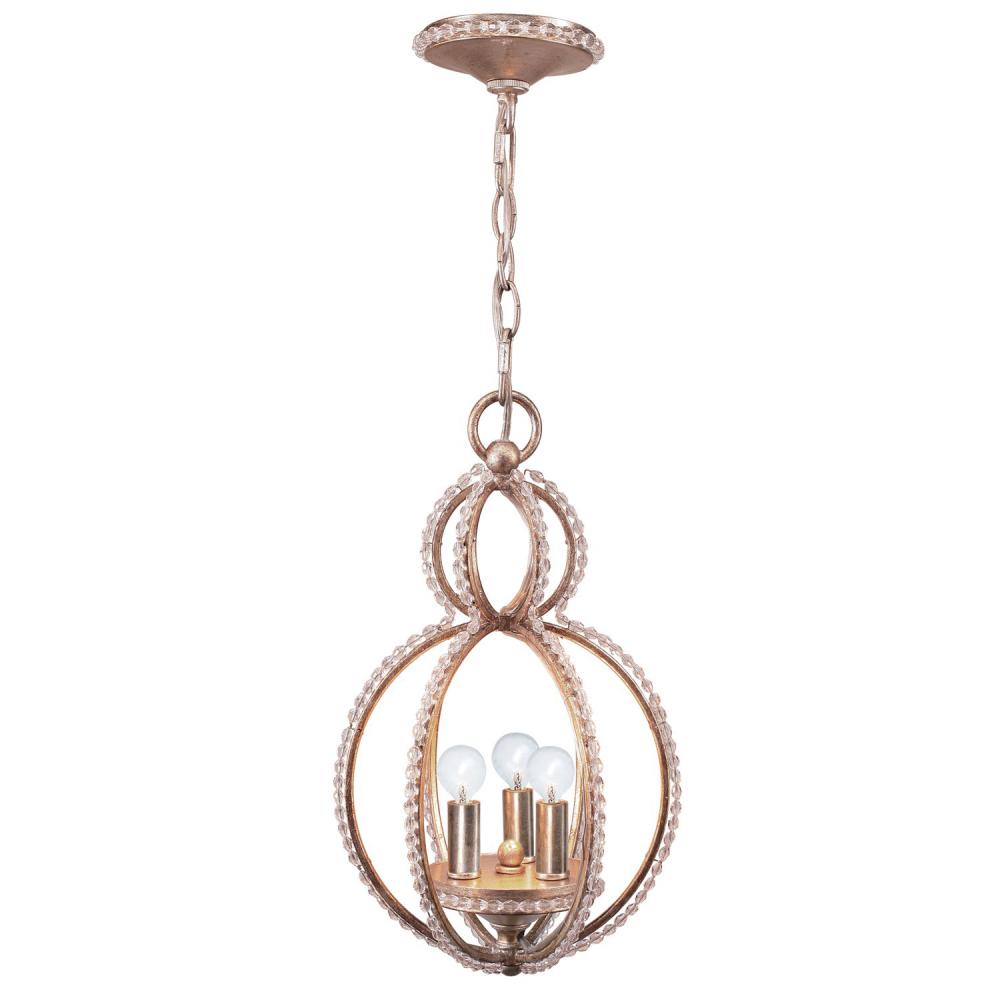 Garland 3 Light Crystal Bead Distressed Twilight Mini Pendant